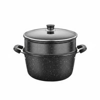 Induction Compatible Non-Stick Soup Pot Easy to Clean Maifan Stone Cooking Pot Thickened Bottom Stockpot for Kitchen