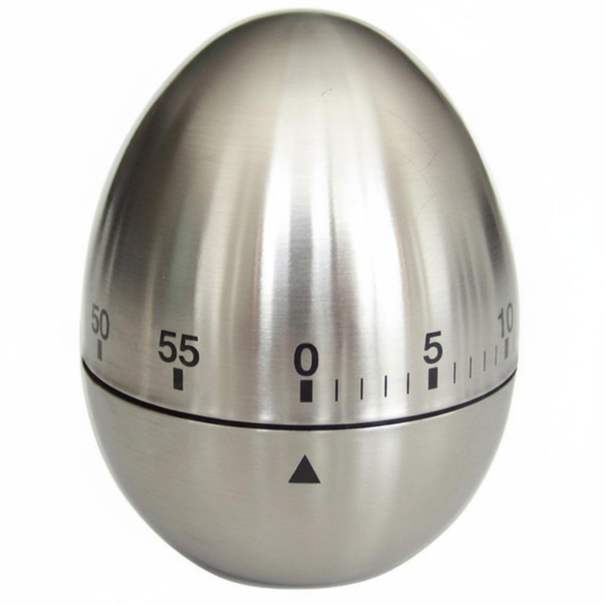 Brushed Finish Apple Shaped Kitchen Timer No Batteries Required Oval Shaped Cooking Timer Easy to Use Loud Alarm for Cooks, Seniors, Study, Classroom