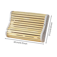 Ergonomic Bamboo Slat Pillow Cooling Neck Support Pillow Breathable Slatted Neck Support Artisanal for Bedroom