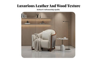Modern Chinese design Wooden Frame Couch Set Genuine Leather Sofa Minimalist Design Living Room Furniture Plush Comfort for Apartment Dwellers, Homeowners, Families, Lounge Area, Office