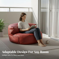 Integrated spinal Support Caterpillar Lounger Multi-Functional Padded Floor Lounger Thick padding Lounge Seating Plush Fabric for Adults, Students, Balcony, Bedroom, Living Room, Watching TV