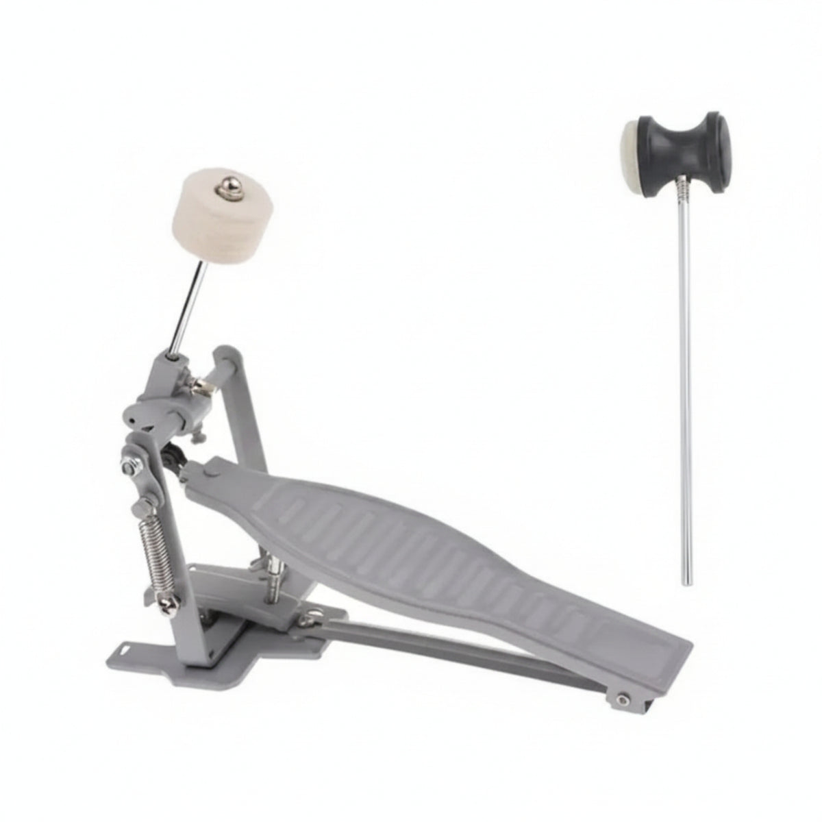 Spring-Loaded Bass Drum Pedal with Felt Beater Long-Lasting Single Bass Drum Pedal Responsive Smooth for Rehearsals