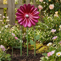 Foliage Accents Metal Bird Bath Stake Ground Insert Bird Bath Stake Slender Pollinator Water Station Decorative