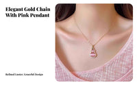 Gourd Charm Necklace Light Luxury Crystal Gourd Clavicle Chain Great Gift
