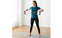 Portable Chest Expander Rope High Elasticity Chest Expander Pull Rope Multi-Functional Figure 8 Resistance Band Anti-Skid Handles for Men, Women, Home Gym, Office