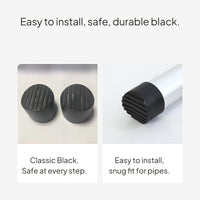 Anti-slip caps for round ladders