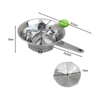 Stainless Steel Food Grinder Polished Metal Hand-Operated Grinder Compact