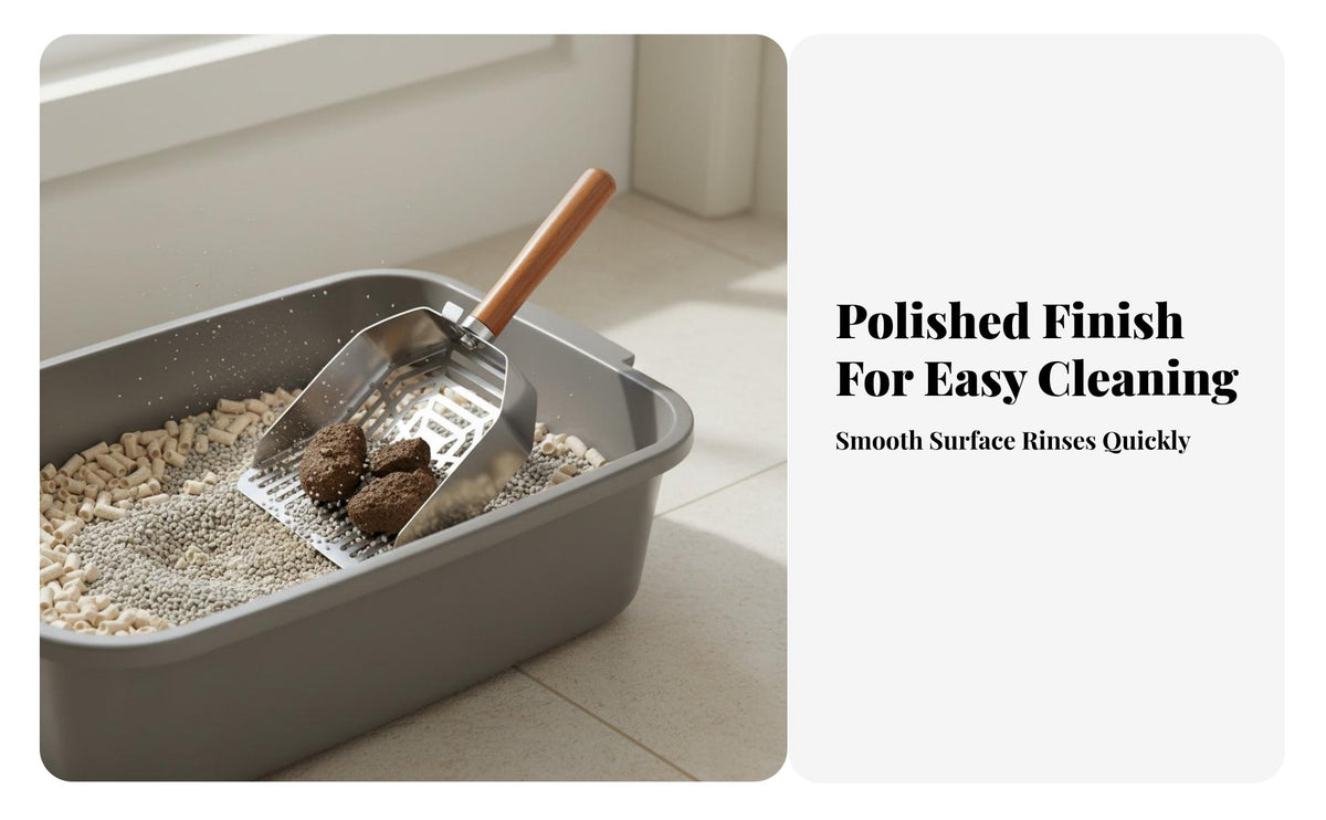 Stainless Steel Waste Scooper Rust-Resistant Cat Waste Sifter Rustproof Cat Litter
