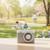 Hands-Unrestricted Wearable Lanyard Fan 2-in-1 Design Mini Desk Fan Quiet Operation Personal Appliance Function for Desktop