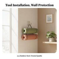 Multi-Purpose No-Drill Hanger Heavy Duty Drill-without Drilling Storage Hook Waterproof Wall Hanger Rustproof for Renters, Door, Entryway, Kitchen, Bathroom
