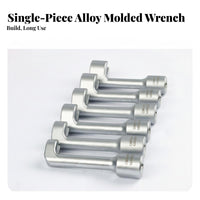 6 Pieces Line Nut Wrench Set Heavy Duty Automotive Dispensing Tip Set Open-Ended Wrench Kit for Mechanics, Auto Repair, Garage