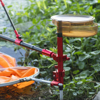 Aluminum Alloy Tray Stand Multi-Function Ground Rod Holder Adjustable Angle Fishing Pole Rest Easy to Carry for Anglers, Riverbank, Lake Shore
