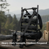 Fully Welded Construction Heavy Duty Pack Frame Multi-Purpose External Freighter Frame Ergonomic Design Aluminum Cargo Hauler Breathable Back Padding for Rescue Personnel, Delivery Workers, Mountaineering, Camping, Goods Transportation