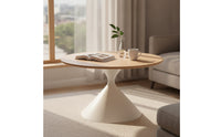 Round Side Table Minimalist Sculptural Side Table Modern Furniture for Living Room, Reading Corner