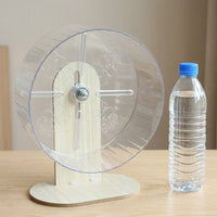 Silent Hamster Wheel and Night Guardian Wheel, 24cm Exercise Spinner with Density Board Bracket, Anti-Slip Surface for Dwarf Hamsters