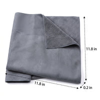 Dual Sided Microfibre Cloth for Car Cleaning, High Absorbency Microfibre Towel, Coral Fleece Hook Rim Drying Rag for Detailing