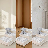 Pet Cat Dog Fabric Stairs Non-Slip Climbing Ladder Steps for Bed Sofa Patella Protection