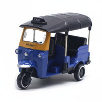 Retro Design Thai Tuk-Tuk Model Cake Topper Alloy Rickshaw Model Realistic Details for Collectors, Kids, Party Favors