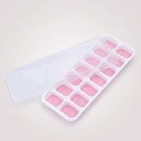 Ice Maker and Household Ice Tray with Lid for Easy Release, Plastic and Silicone Freezer Tray for Homemade Ice, Summer Essential Tray Lid, 1 Pack