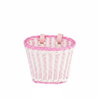 Storage Kids Bike Basket Set Colorful Wicker Bike Basket Long-Lasting Large Capacity