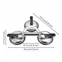 Single-Button Air Release Triple Suction Cup Lifter 3 Cup Vacuum Lifter Construction Tool for Installers, Workers