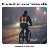 Reflective Safety Vest Fully Cotton Cycling Safety Vest Reflective Running Gear Comfortable High Visibility Suspenders