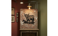 Scottish Cattle Silhouette Metal Art Farmhouse Shaggy Cow Wall Decoration Lightweight