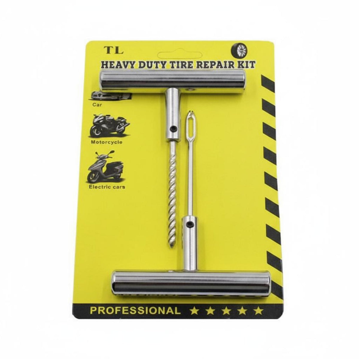 Portable Tubeless Tire Repair Kit Long-Lasting Emergency Car Tire Repair Kit Multi-Vehicle Use for DIY Mechanics, Roadside, Travel