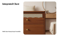 expandableable Vanity with Drawers Integrated Storage Cabinet Makeup Desk Space-Saving Modern Design for Apartment Dwellers