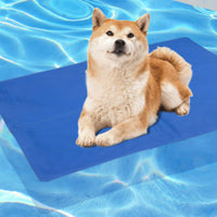 Pet Cooling Mat Blue Dog Cooling Mat Rest Pad Padded Animal Bedding Rectangular