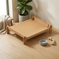 Cat Cot Woven Elevated Cat Bed Furniture Stable for Cats, Indoor, Living Room
