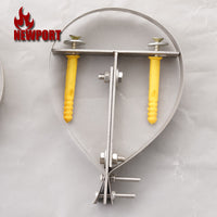 Chimney Bracket Stainless Steel Telescopic Pipe Clamp for Wall-Hung Boilers, Stoves, Water Heaters, Range Hoods