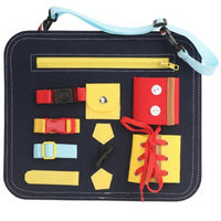 Busy Board with Shoulder Strap Educational Screen Sensory Quiet Busy Toy for Young Children, Travel