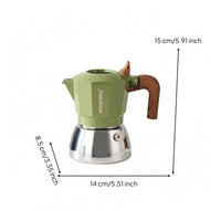 Stainless Steel Stovetop Pot Easy to Clean Stovetop Pot Mirror Polished Finish Espresso Maker for Campers, Outdoor