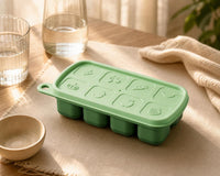 Baby Food Freezer Tray Silicone Ice Cube Mold with Lid for Purees, Breast Milk, and Snacks - BPA Free
