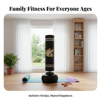 Stable Base Freestanding striking bag quick recoil mechanism-return Freestanding Striking mark Fulltorso training session combat Arts instructor impact-absorbing Absorbing for Adults, pugilists, MMA Fighters, Home Training, Indoor, Gym, Cardio Exercise