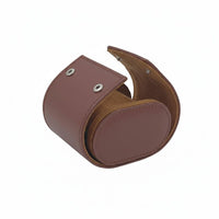Single Watch Travel Case Soft Interior Lining Portable Watch Holder Secure Snap Closure Elegant Design for Business Trips