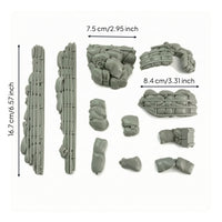 1/35 Scale Tank Model Parts with Sandbag Protection Unpainted Sherman Tank Model Parts Unbuilt Collectible for Hobbyists