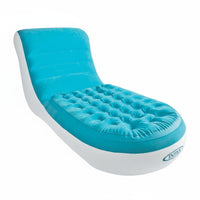 Foldable Inflatable Bean Bag Chair Easy to Inflate Inflatable Bean Bag Soft Flocking Lazy Sofa Long-Lasting for Students, Young Adults, Campers, Outdoor, Camping, Dorm Room, Travel