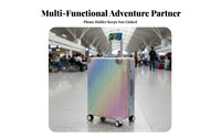 Rainbow Gradient Design Multifunctional Hard-Shell Suitcase Hardshell Body Hardside Carry-on Wheels Luggage Internal Organizer for Travelers, Vacationers, Frequent Flyers, Vacations, Studying Abroad, Weekend Getaways, Airports