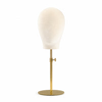 Mannequin Head Stand Stable Hat Display with Velvet Head Hairpiece Stand with Metal Base Elegant Long-Lasting for Retailers