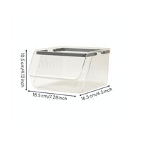 Desktop Storage Basket Built-in Handle Stackable Organizer Basket Slanted Front