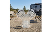 Transparent RV Sewer Wye Leak-Proof RV Sewer Y Connector for Campgrounds