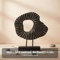 Wabi-Sabi Aesthetic interconnected Rings decoration Modern Design Ring-Shaped Figurine Geometric Form desktop Sculpture Elegant Accent for Interior Designers, Office Workers, Study Room, shelving unit, TV Cabinet, on a Shelf
