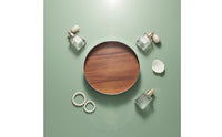Stainless Steel Decorative Tray Light Elegant Design Vanity Perfume Tray Multi-Functional Footed Serving Platter for Desktop, Kitchen Counter