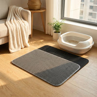 Folding Cat Litter Mat and water-resistant Litter Trapper Mat, Double Layer Honeycomb EVA Material, Easy Indoor Cat domestic animal Care Accessory