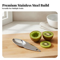 Stainless Steel Kiwifruit Cutter Serrated Blade Kiwifruitfruit Fruit Spoon Kiwifruit Tool Easy to Clean 2-in-1 Fruit Cutter