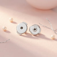 Sterling Silver Earring Backs Low-Profile Earring Backs with Push-on Clasp Fastener Comfortable Jewelry Shiny for Women
