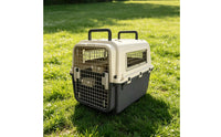 Pet Travel Crate with Wheels Hard-Sided Wheeled Pet Carrier Ventilated Dog Crate with Wheels for Professional , Domestic Training