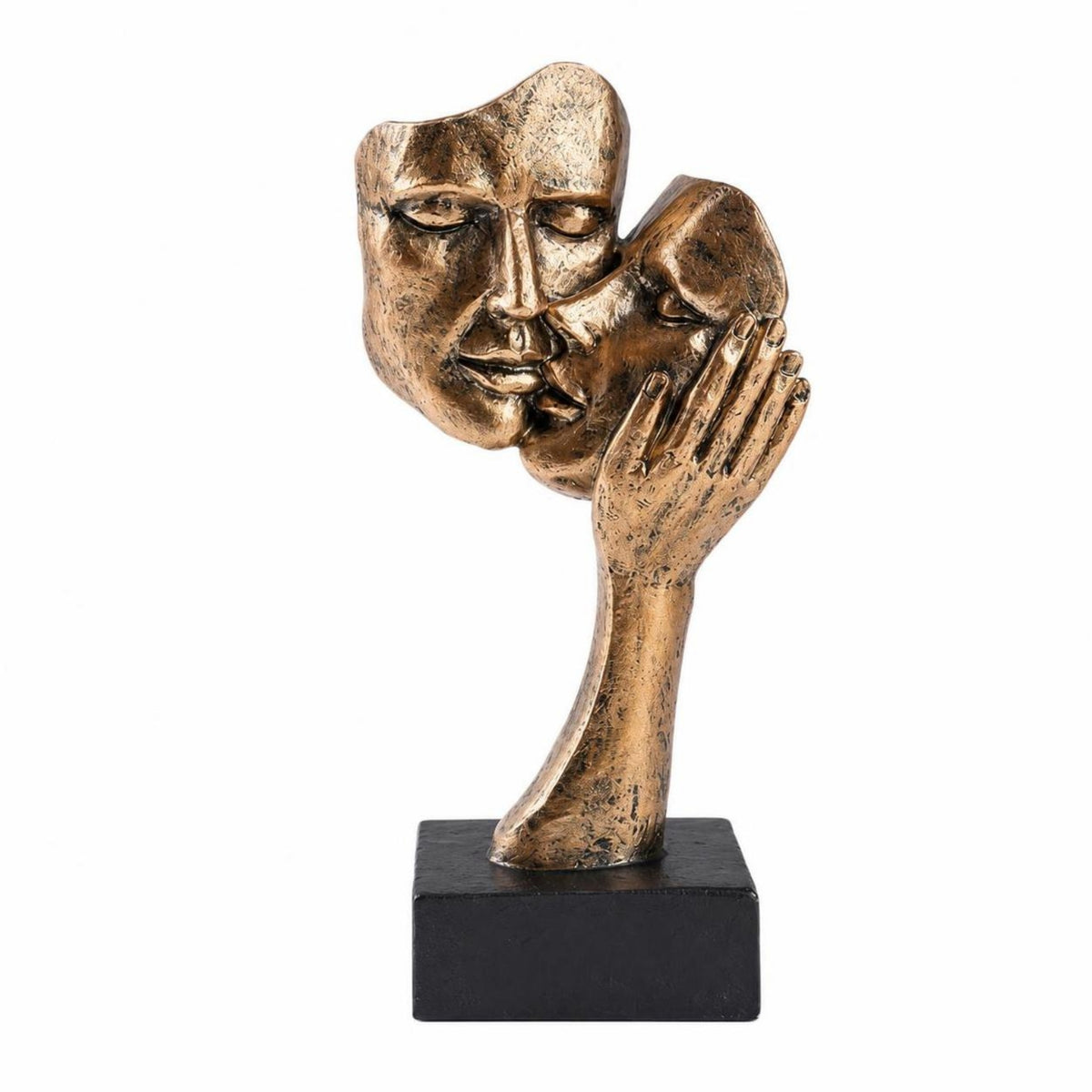 Couple Sculpture Textured Abstract Sculpture Modern Shelf Ornament for Desk